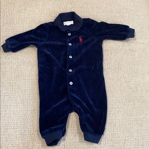 Baby boy velour romper
